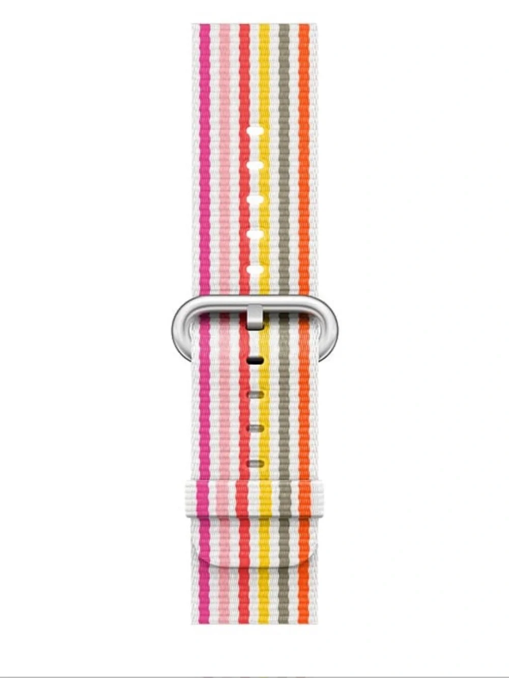 NWOB Apple Pink Stripe Woven Nylon Watch Band 42MM 44MM 45MM 49MM